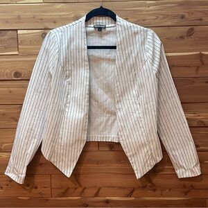 Wearever Women’s Striped White Blazer Size M